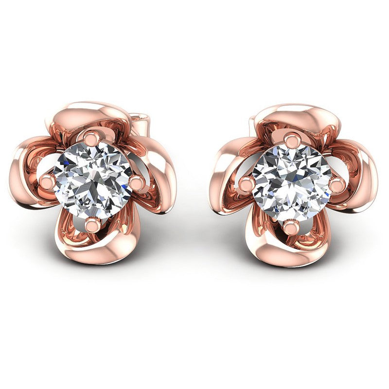 Round Diamonds 0.25CT Stud Earrings in 18KT White Gold
