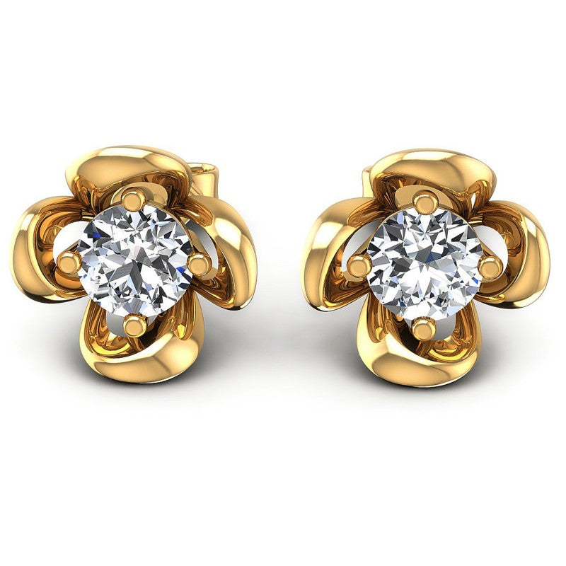 Round Diamonds 0.25CT Stud Earrings in 14KT White Gold
