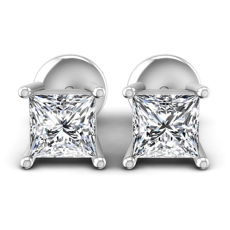 Princess Diamonds 0.25CT Stud Earrings in 14KT White Gold
