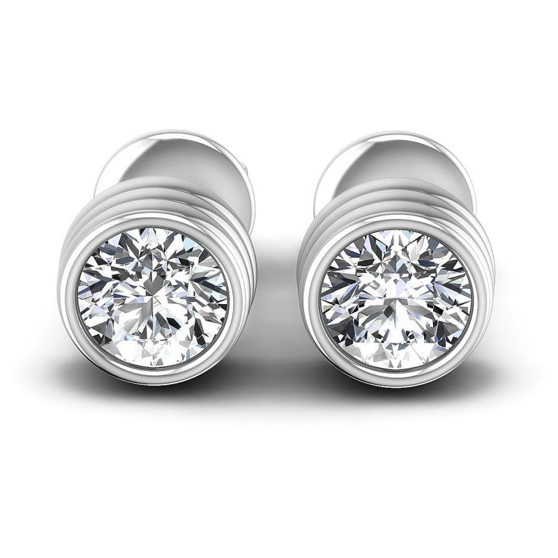 Round Diamonds 0.25CT Stud Earrings in 14KT White Gold