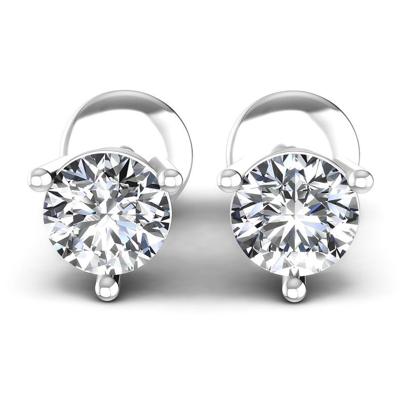 Round Diamonds 0.25CT Stud Earrings in 14KT White Gold