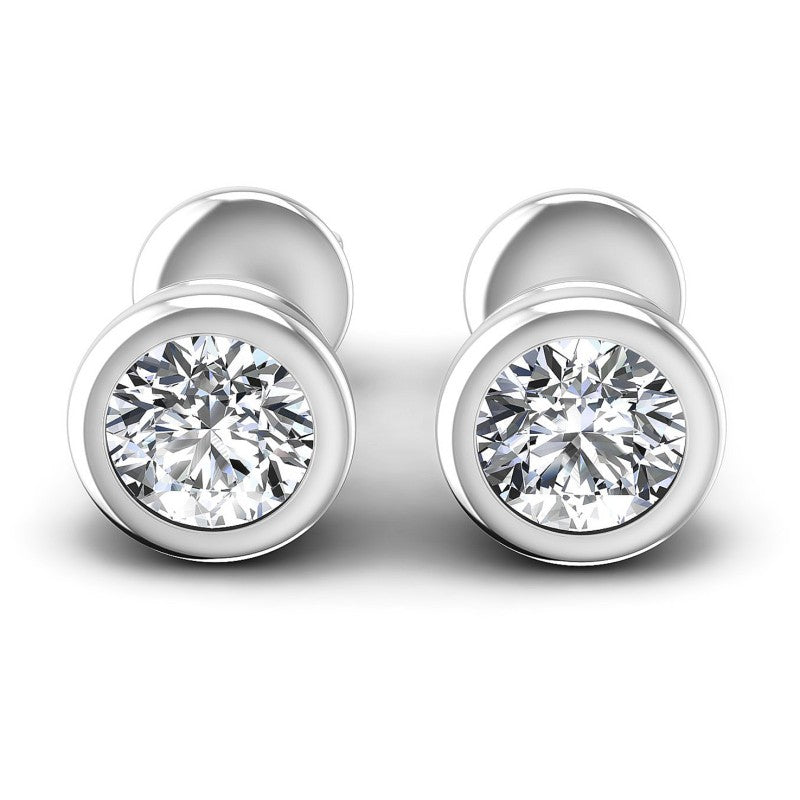 Round Diamonds 0.25CT Stud Earrings in 14KT White Gold