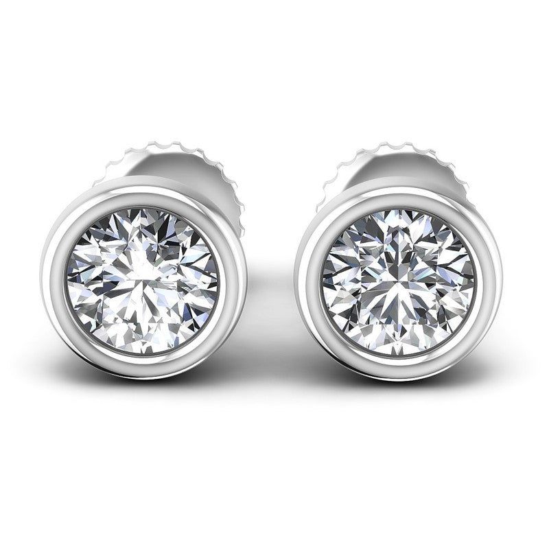 Round Diamonds 0.25CT Stud Earrings in 14KT White Gold
