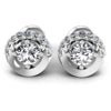 Round Diamonds 0.45CT Designer Studs Earring in 14KT White Gold