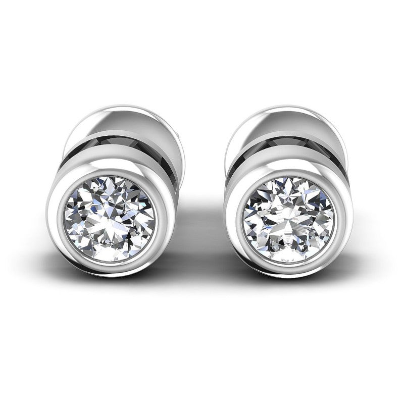 Round Diamonds 0.25CT Stud Earrings in 14KT White Gold