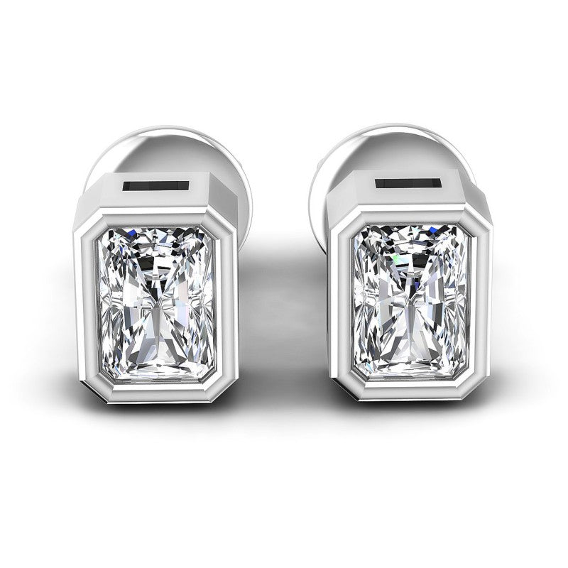 Radiant Diamonds 1.00CT Stud Earrings in 14KT White Gold
