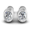 Oval Diamonds 1.00CT Stud Earrings in 14KT White Gold