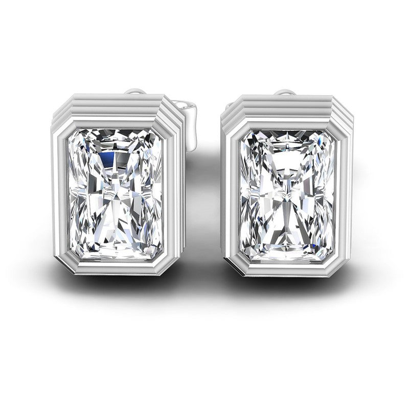 Radiant Diamonds 1.00CT Stud Earrings in 14KT White Gold