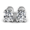 Oval Diamonds 0.50CT Stud Earrings in 14KT White Gold
