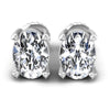 Oval Diamonds 0.25CT Stud Earrings in 14KT White Gold