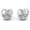 Round Diamonds 0.30CT Heart Earring in 14KT White Gold