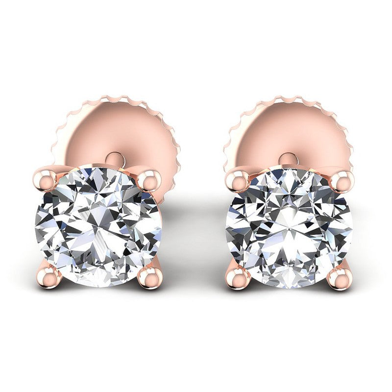 Round Diamonds 0.25CT Stud Earrings in 18KT White Gold