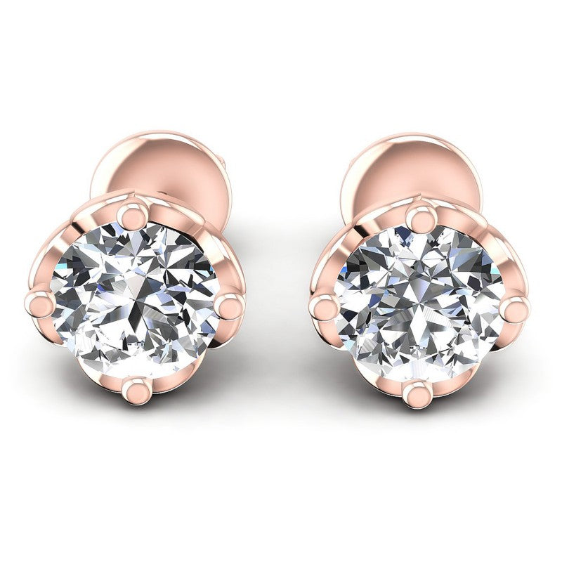 Round Diamonds 0.25CT Stud Earrings in 18KT White Gold