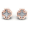 Round Diamonds 0.35CT Designer Studs Earring in 18KT White Gold