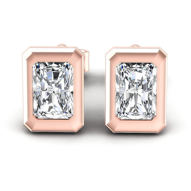 Radiant Diamonds 1.00CT Stud Earrings in 18KT White Gold