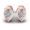 Pear Diamonds 1.00CT Stud Earrings in 18KT White Gold