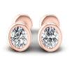 Oval Diamonds 1.00CT Stud Earrings in 18KT White Gold
