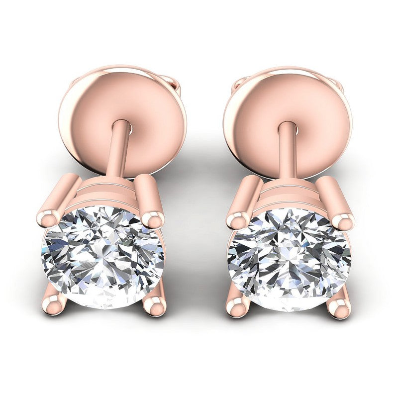 Round Diamonds 0.25CT Stud Earrings in 18KT White Gold