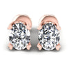 Oval Diamonds 0.50CT Stud Earrings in 18KT White Gold