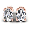 Oval Diamonds 0.25CT Stud Earrings in 18KT White Gold