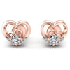 Round Diamonds 0.30CT Heart Earring in 18KT White Gold
