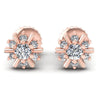 Round Diamonds 1.20CT Designer Studs Earring in 18KT White Gold