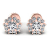 Round Diamonds 0.55CT Designer Studs Earring in 18KT White Gold