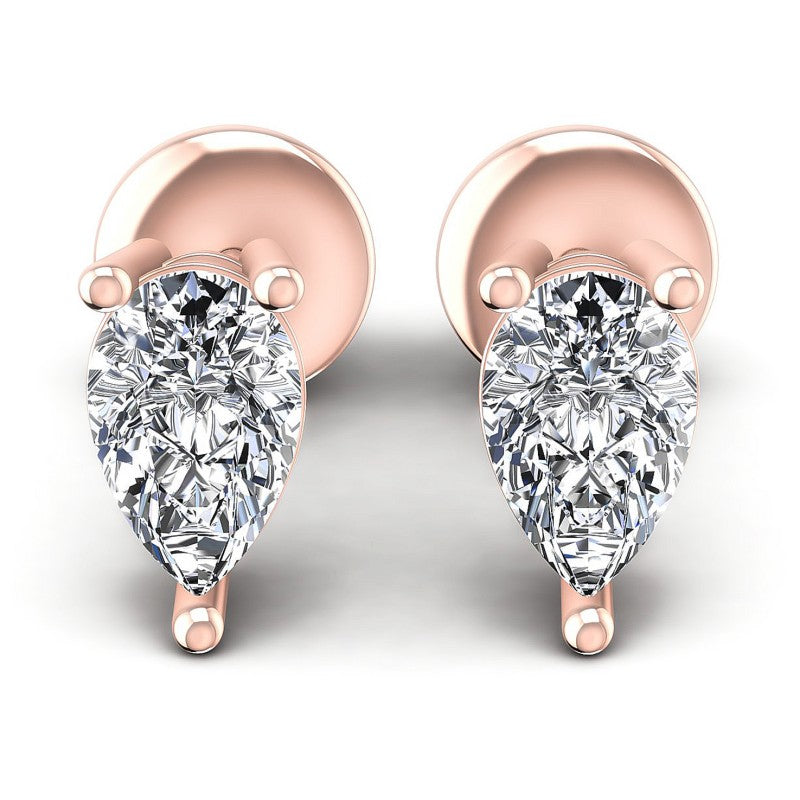 Pear Diamonds 1.00CT Stud Earrings in 18KT White Gold
