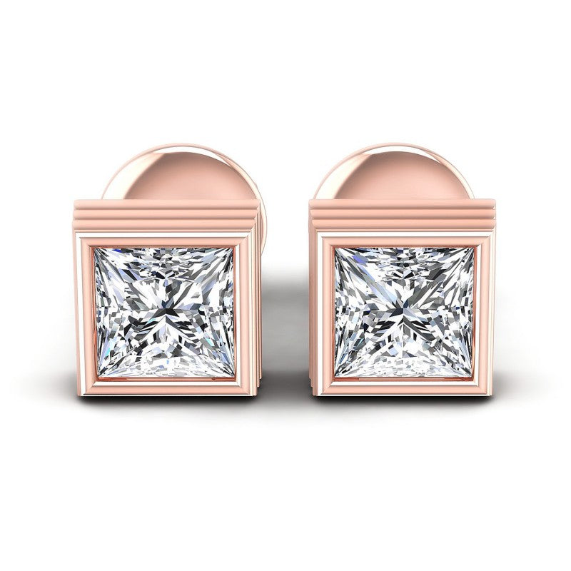 Princess Diamonds 0.25CT Stud Earrings in 18KT White Gold