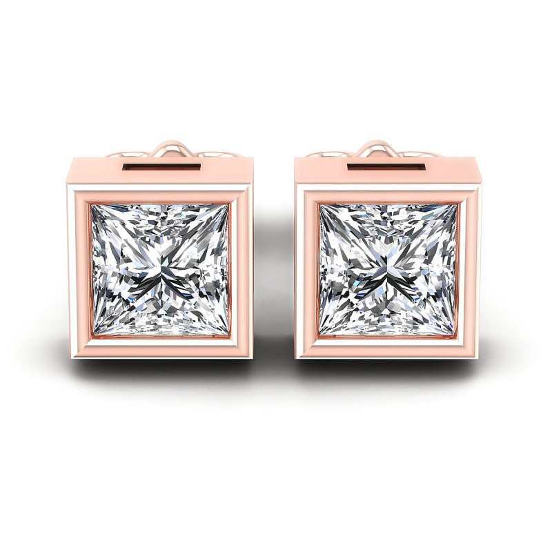 Princess Diamonds 0.25CT Stud Earrings in 18KT White Gold