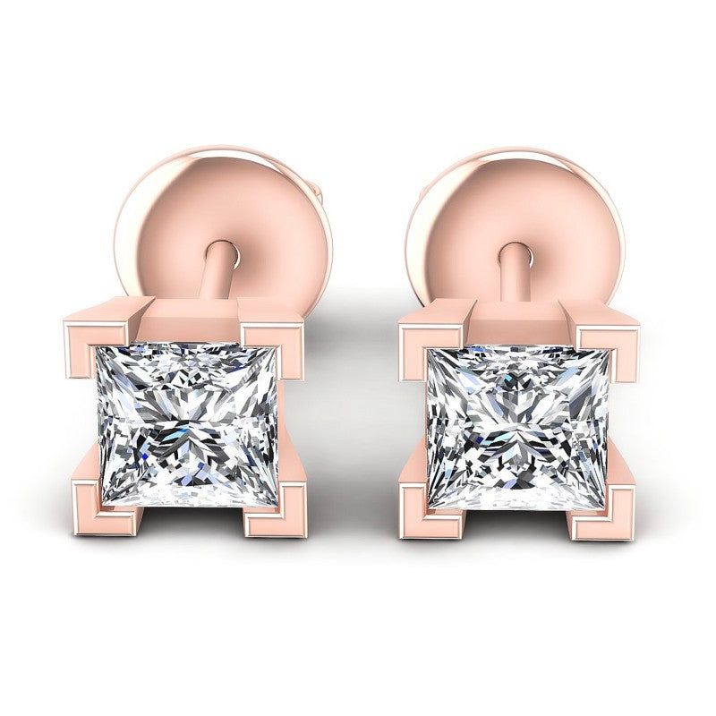Princess Diamonds 0.25CT Stud Earrings in 18KT White Gold