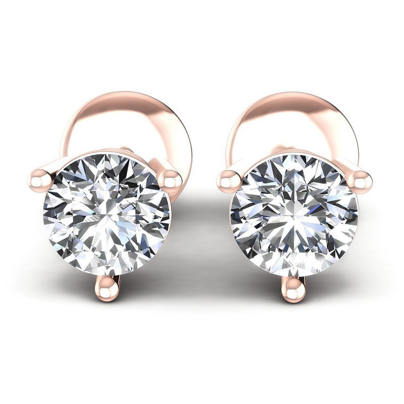 Round Diamonds 0.25CT Stud Earrings in 18KT White Gold