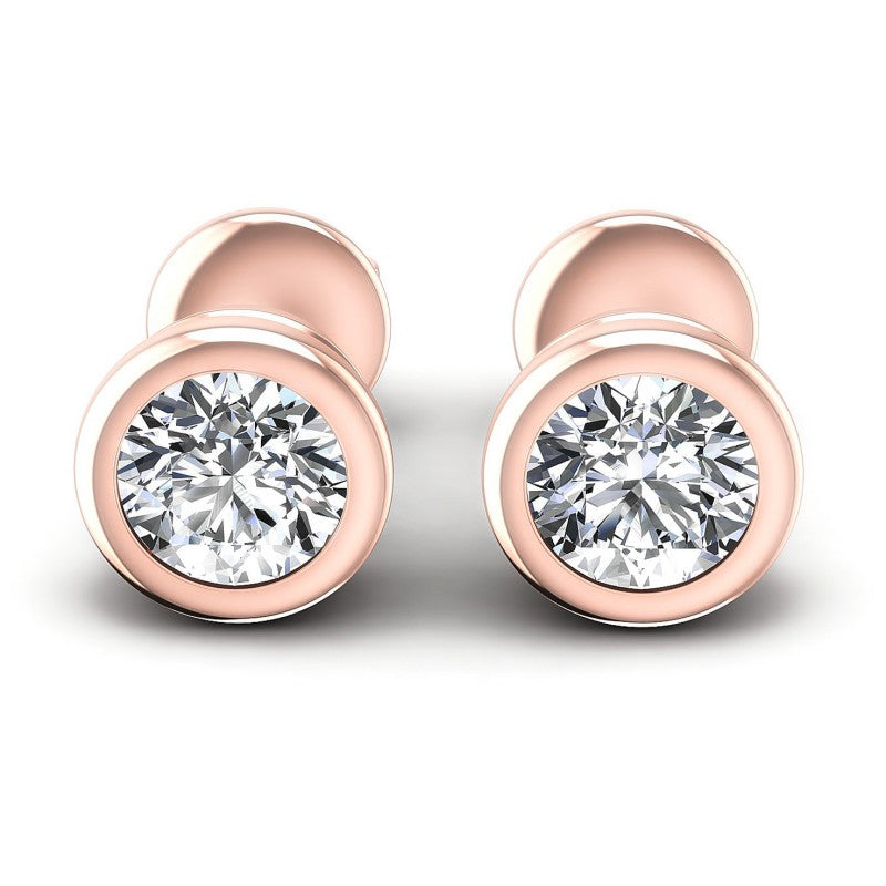 Round Diamonds 0.25CT Stud Earrings in 18KT White Gold
