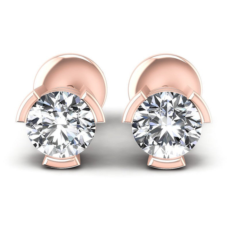 Round Diamonds 0.25CT Stud Earrings in 18KT White Gold