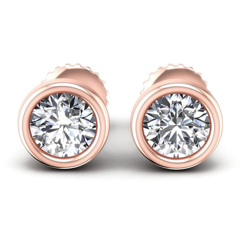 Round Diamonds 0.25CT Stud Earrings in 18KT White Gold