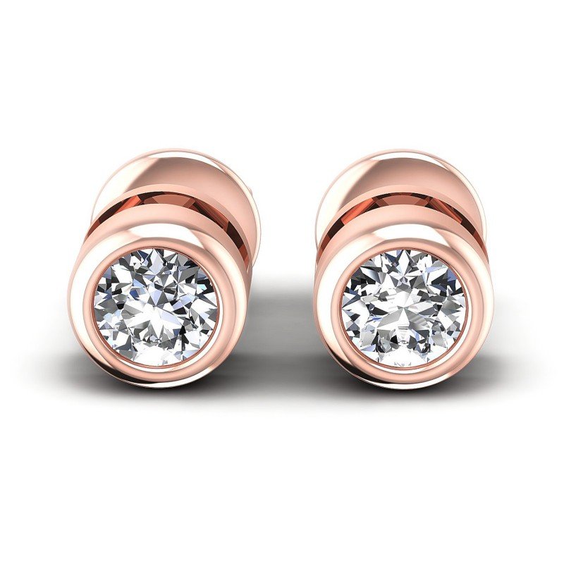 Round Diamonds 0.25CT Stud Earrings in 18KT White Gold