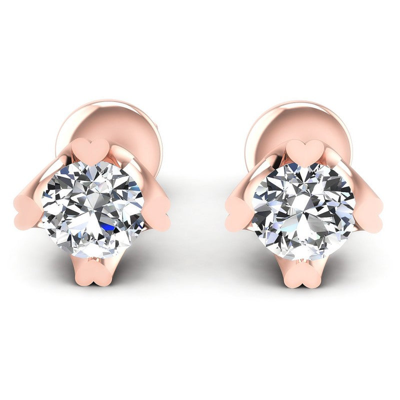 Round Diamonds 0.25CT Stud Earrings in 18KT White Gold