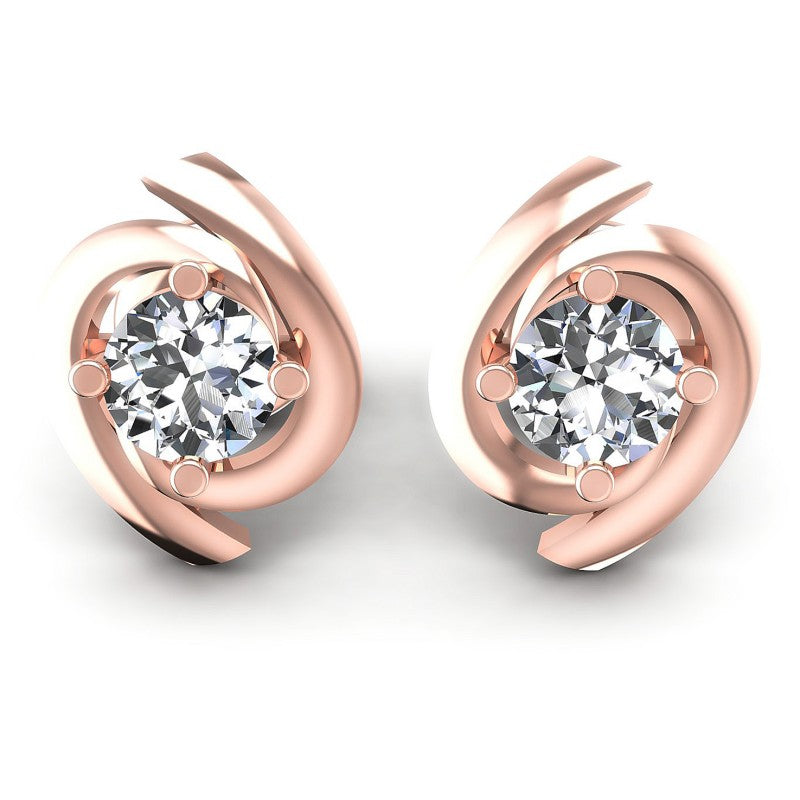 Round Diamonds 0.25CT Stud Earrings in 18KT White Gold