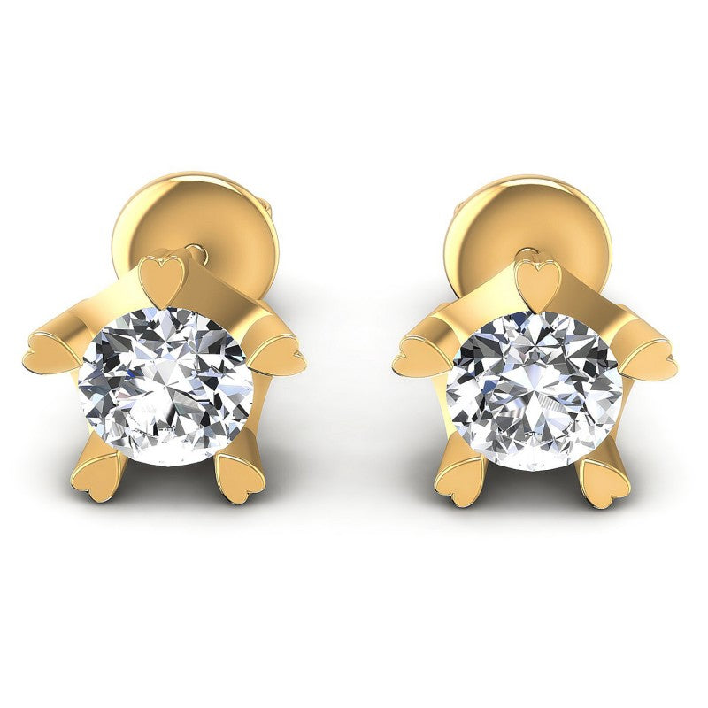 Round Diamonds 0.25CT Stud Earrings in 14KT White Gold