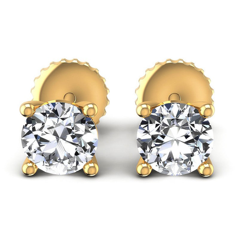 Round Diamonds 0.25CT Stud Earrings in 14KT White Gold
