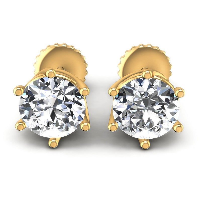 Round Diamonds 0.25CT Stud Earrings in 14KT White Gold