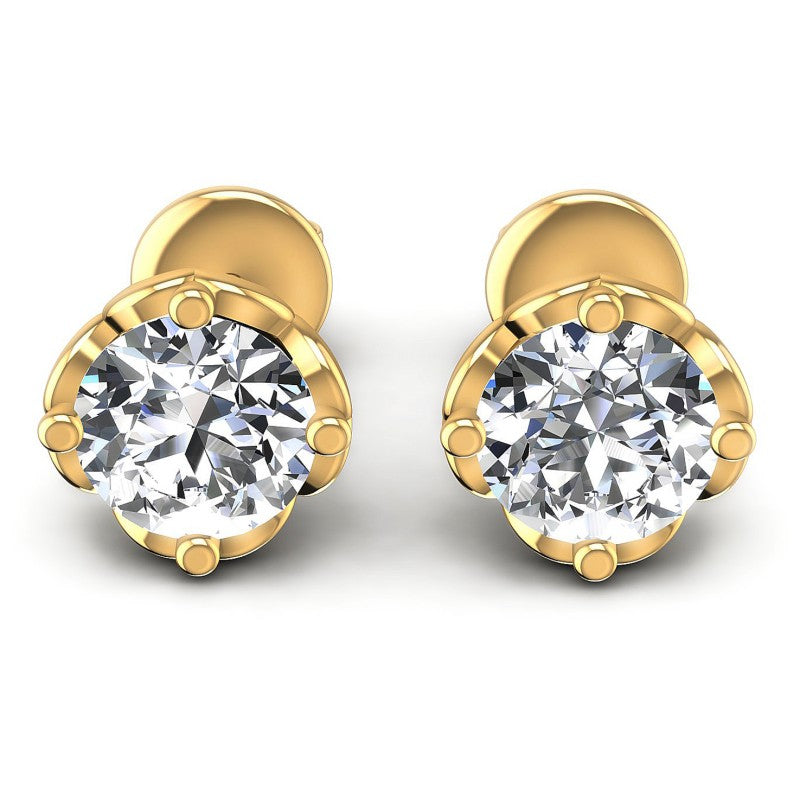 Round Diamonds 0.25CT Stud Earrings in 14KT White Gold