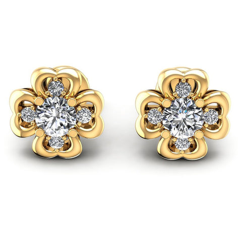 Round Diamonds 0.35CT Designer Studs Earring in 14KT White Gold