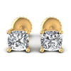 Cushion Diamonds 1.00CT Stud Earrings in 14KT White Gold