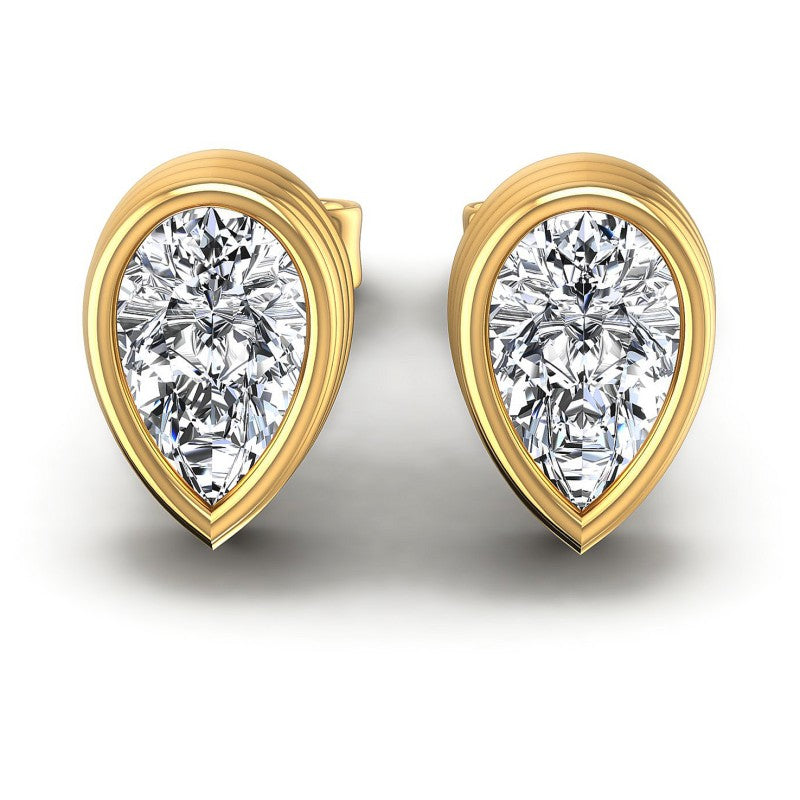 Pear Diamonds 1.00CT Stud Earrings in 14KT White Gold