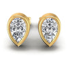 Pear Diamonds 1.00CT Stud Earrings in 14KT White Gold