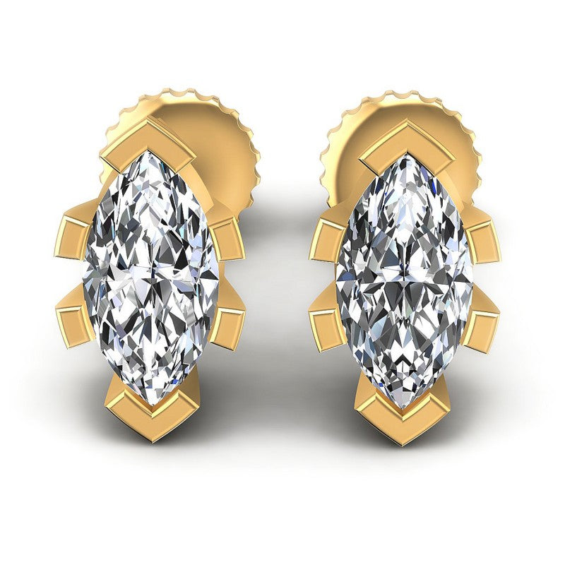 Marquise Diamonds 1.00CT Stud Earrings in 14KT White Gold