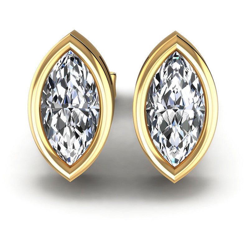 Marquise Diamonds 1.00CT Stud Earrings in 14KT White Gold