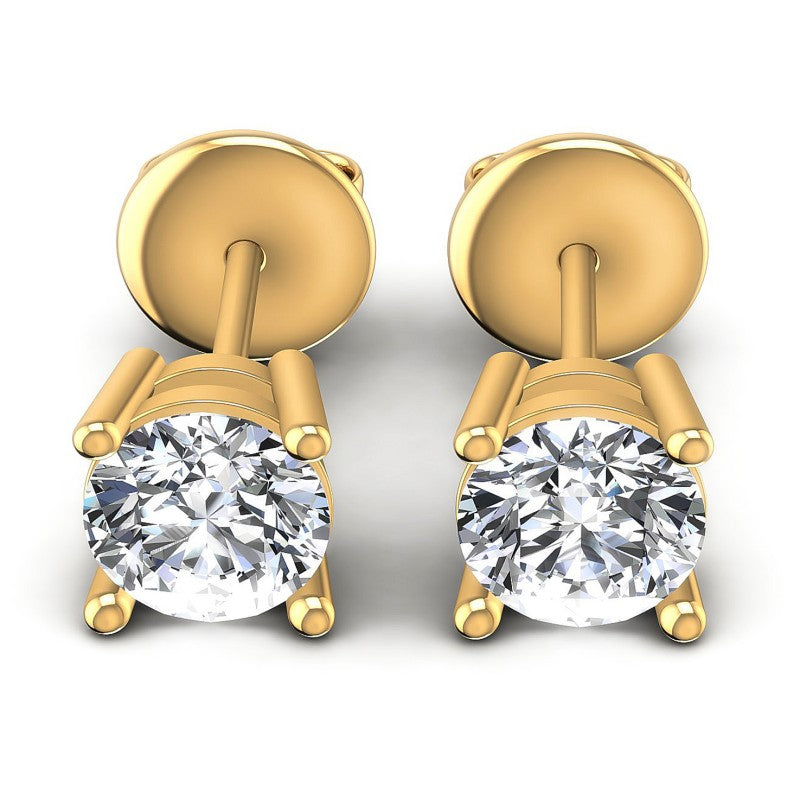 Round Diamonds 0.25CT Stud Earrings in 14KT White Gold