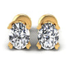Oval Diamonds 0.50CT Stud Earrings in 14KT White Gold
